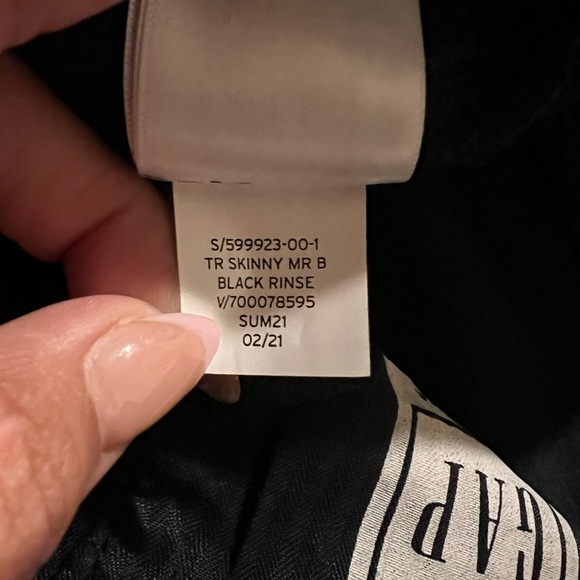 TF15450 **GAP** MID RISE SKINNY FIT WOMENS JEANS sz18/34R BLACK - Picture 12 of 12